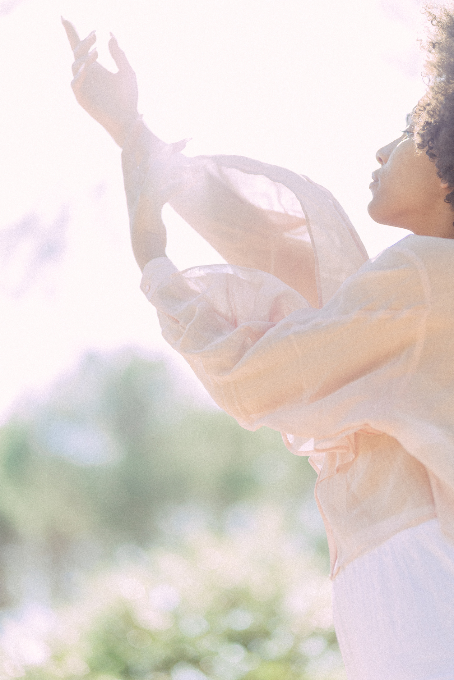 Portrait of a Dancing Woman Outdoors